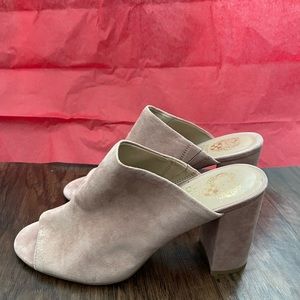 Pale suede pink slip shoes Vince camuto